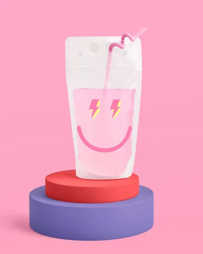 Vista 5 de xo, Fetti Preppy Party - Bolsas para bebidas de cumpleaños – 15 unidades Bonitas tazas de fiesta de cumpleaños, decoraciones de fiesta sonriente