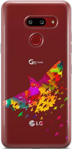 Vista 3 de Mertak Funda transparente para teléfono compatible con LG Stylo 6 5 4 K61 K51S K41S K30 K20 Q70 Q60 inspirador águila de silicona natural diseño