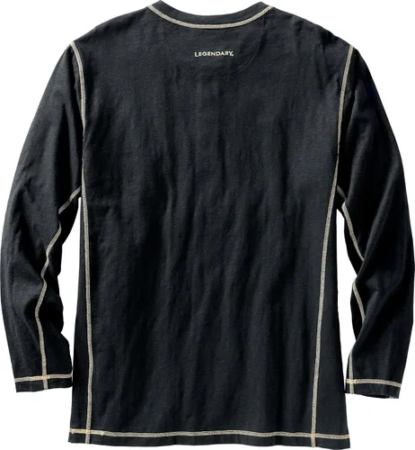 Vista 2 de Legendary Whitetails - Camiseta estilo Henley de Maverick Slub para hombre