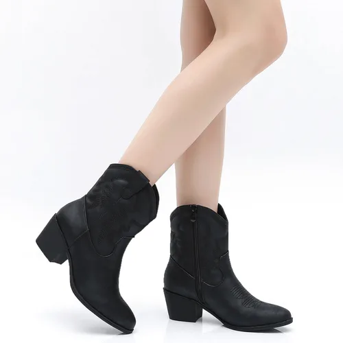 Vista 8 de GLOBALWIN Botas vaqueras marrones para mujer 22yy10 negro2