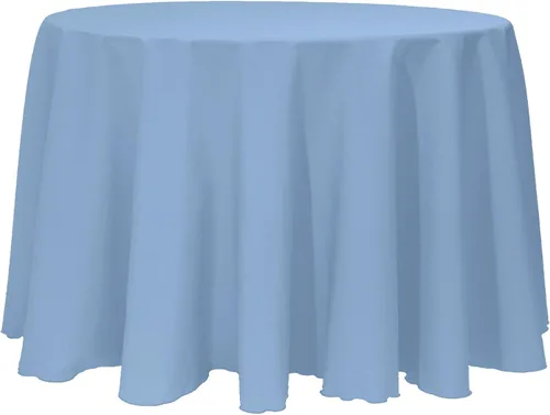 Vista 32 de Ultimate Textile Mantel redondo de lino de poliéster de 132 pulgadas, color rojo festivo