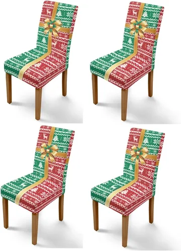 Vista 40 de Rnyleeg Juego de 1 fundas para sillas de comedor de Navidad, fundas para sillas de comedor, diseño étnico, diseño étnico, suave, lavable, para Arco