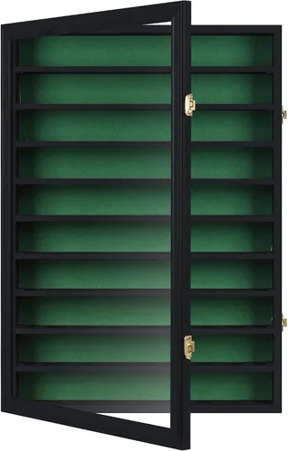 Vista 7 de DisplayGifts Estuche de exhibición de 80 pelotas de golf, soporte de pared con marco de madera maciza con 98% de protección UV, puerta acrílica