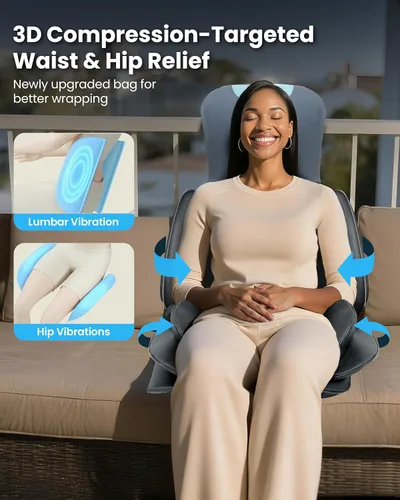 Vista 13 de COMFIER Shiatsu - Masajeador de cuello y espalda, almohadilla para silla