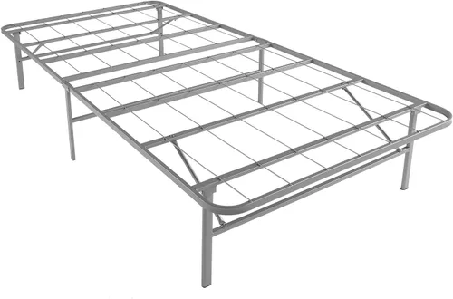 Vista 11 de Mantua Base de cama de plataforma premium en plata, reemplaza el somier y la base de cama