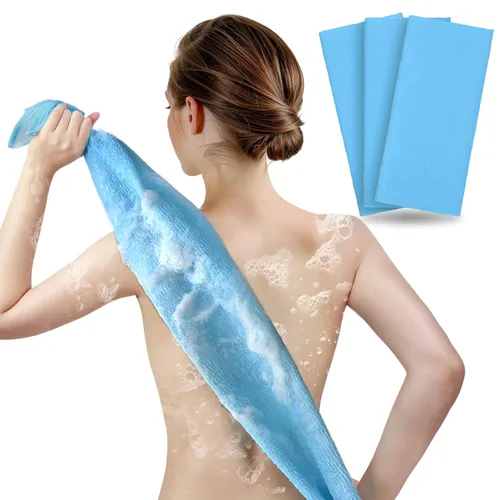 Vista 26 de ARCH&M Toalla Exfoliante, Toalla de Baño Japonesa, Exfoliante Coreano, Exfoliante Corporal de Nailon, Exfoliante de Espalda para Ducha, Alternativa