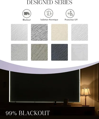 Vista 5 de Graywind Persianas enrollables inteligentes compatibles con Alexa Google, persianas motorizadas de tamaño personalizado para ventanas