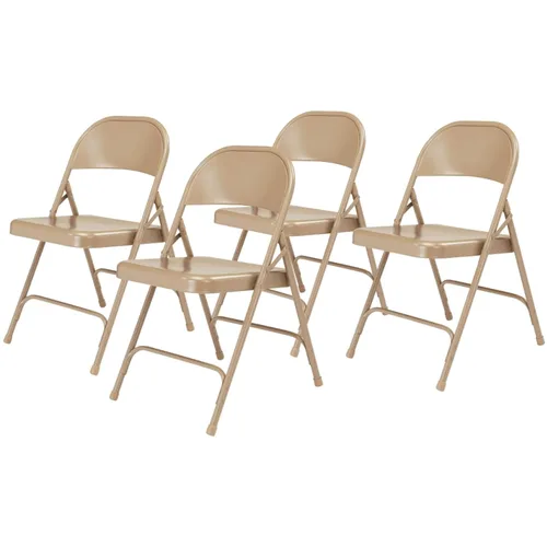 Vista 9 de National Public Seating Silla estándar plegable de acero con tapizado de vinilo. caja x 4, Gris, 4