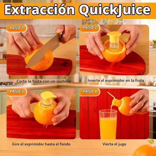 Vista 4 de Exprimidor de limón manual de 2 piezas, extractor de jugo de lima