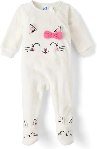 Vista 7 de The Children's Place Pijama de una pieza con pies y cremallera frontal para bebés y niños pequeños tartán acogedor