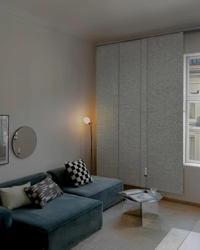 Vista 22 de GoDear Design Persianas verticales deslizantes ajustables con 99.99% de opacidad de 45.8"- 86" de ancho x 96" de alto, persianas de ventana