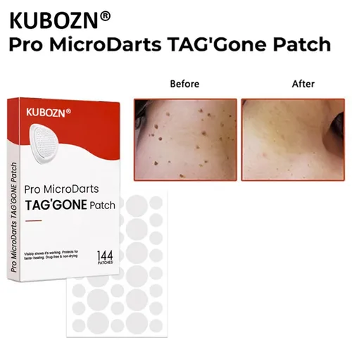 Vista 5 de KUBOZN Pro MicroDardos Patch, hidrocoloide con ácido salicílico, 144 unidades, cubierta invisible contra manchas (1 caja)