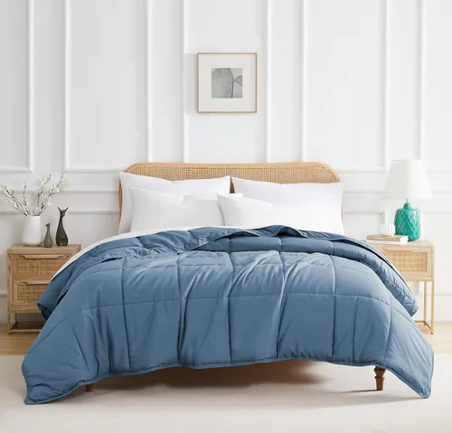 Vista 18 de Edredón ligero Southshore Fine Linens Vilano Springs, Microfibra, Gris Acero, Full/ Queen