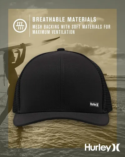 Vista 4 de Hurley - Gorro de deporte para hombre, ajustable, ajuste casual, tejido cómodo