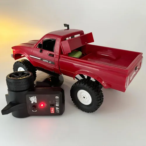 Vista 7 de HLSFWDRIVE RC Rock Crawler 4x4 WPL C24 RC Truck 1/16 Escala Off Road RTR Crawler de control remoto todo terreno con dirección proporcional