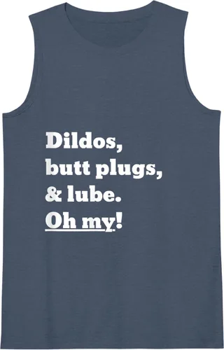 Vista 10 de Consoladores, tapones y lubricante. ¡Oh my! Camiseta sin mangas, Negro, S