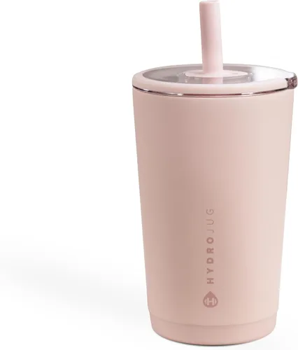 Vista 25 de HydroJug Everyday Tumbler 20 oz – Ceramic-Lined Insulated Tumbler with Straw and Soft-Touch Lid, Cup Holder Friendly, Double-Wall Vacuum Insulation