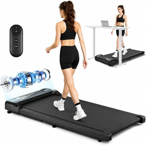Vista 8 de THERUN Walking Pad with 40" Longer Belt Under Desk Treadmill 300LBS Weight Plateado