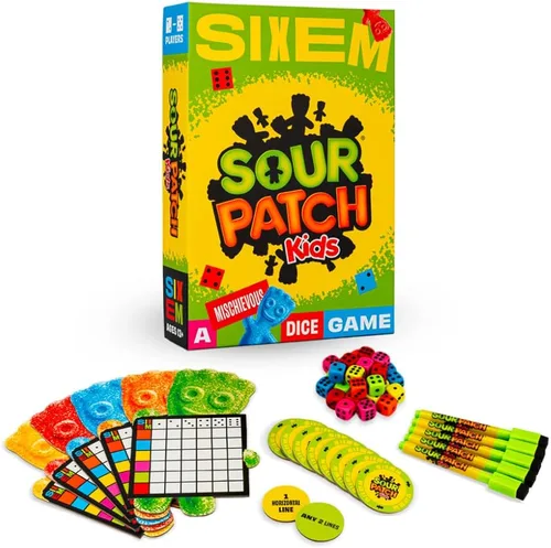 Vista 9 de Hootenanny Games Sixem Juego de dados Velocidad, estrategia y sabotaje para la noche de juegos Perfecto para juegos familiares 2-4 jugadores