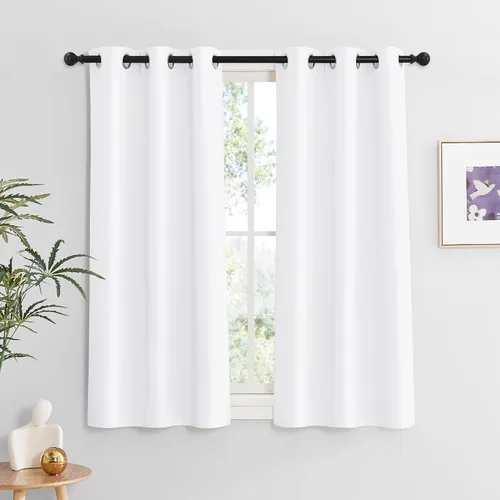 Vista 61 de RYB HOME - Cortinas para armario de 36 pulgadas, cortinas para oscurecer la habitación con ojales resistentes a la oxidación, cortinas de Aqua