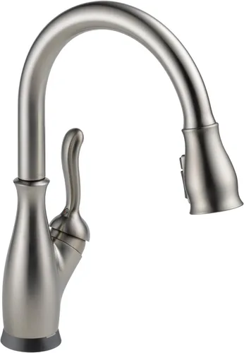 Vista 13 de Delta Leland Grifo de Cocina Táctil de Níquel Cepillado con Rociador Desplegable, Grifo Táctil Tradicional de Un Solo Orificio para Fregadero