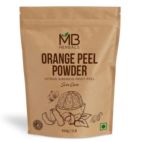 Vista 3 de MB Herbals Polvo de cáscara de naranja pura de 3.53 oz 100% puro y natural Sin conservantes Para ser utilizado en paquetes faciales Solo