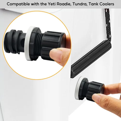 Vista 5 de Conexión de manguera de tapón de drenaje más fresco, reemplazo de enchufe enfriador compatible con enfriadores Yeti Roadie, Tundra y tanque