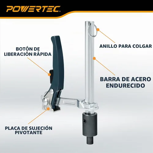 Vista 7 de POWERTEC Abrazaderas de soldadura, paquete de 2, para orificios de fijación
