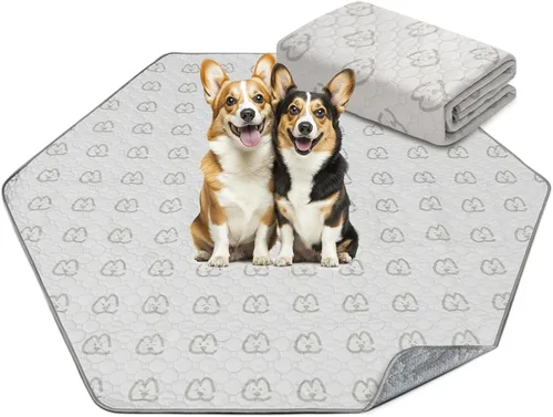Vista 68 de FXW Almohadillas lavables para orina para perros, almohadillas para cachorros con súper absorbentes, diseñadas específicamente para jaulas de 24
