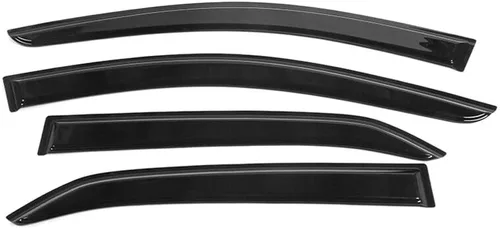 Vista 4 de Acrylic Window Visors Rain Sun Guard Shade 4pc Front Rear Left Right for Chevy for Equinox 2018-2022 4pc Smoke/Tinted Slim Style Tape