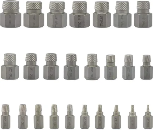 Vista 3 de Steel Force ASE25 - Juego de 25 extractores de tornillos Removedor de pernos rotos Herramienta de sujeción pelada