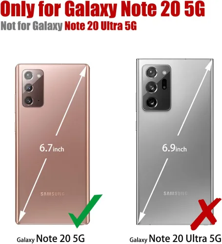 Vista 2 de Funda tipo cartera para Samsung Galaxy Note 20, piel sintética retro, cierre magnético, con ranuras para tarjetas, bolsillos para efectivo con Negro