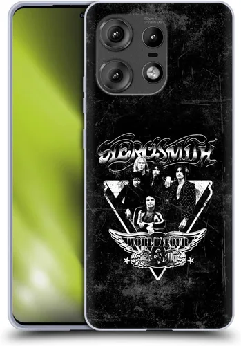 Vista 10 de Head Case Designs Officially Licensed Aerosmith 1987 Permanent Vacation Black and White Gel Case [Military Grade Protection] Compatible with Moto E7