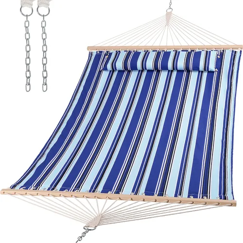 Vista 19 de SUNCREAT Hamaca de repuesto para soporte, capacidad de 475 libras, hamaca de patio trasero para dos personas para exterior, color beige