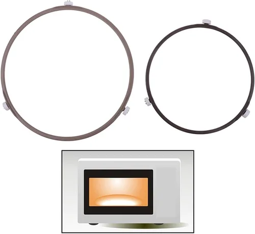 Vista 3 de 2PCS Microwave Oven Turntable Bracket Circle Rotating Ring Support Roller Glass Base Plate Tray Holder Stand(17.8cm)