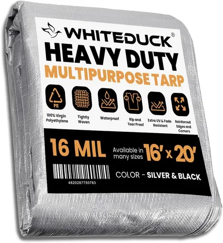 Vista 44 de Whiteduck 8' x 10' Lona de poliéster de alta resistencia de 16 mil, impermeable 100% resistente a los rayos UV, a prueba de desgarros y roturas