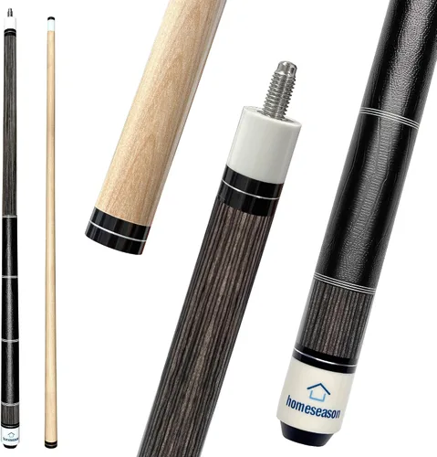 Vista 8 de HomeSeason 58 inch Pool Cue Stick Canadian Maple Wood 13mm Tip - 20oz Perfect for Precision Play, Low Deflection Pool Cue for Enhanced Accuracy