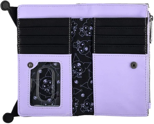 Vista 3 de Loungefly Sanrio Hello Kitty Kuromi Cosplay Flap Wallet, Multi, Billetera plegable