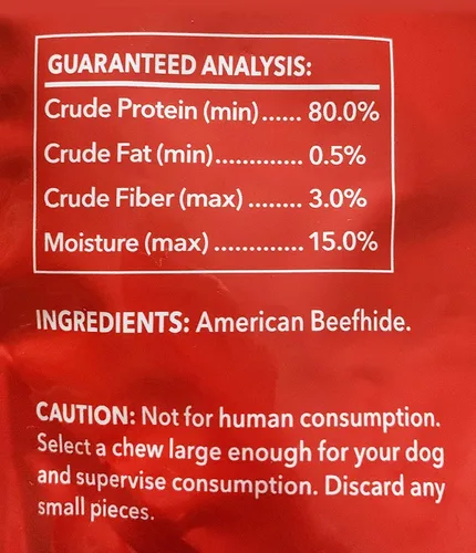 Vista 3 de Pet Factory American Beefhide - Golosinas masticables para perros de 3 a 4 pulgadas, sabor natural, 8 unidades/1 paquete