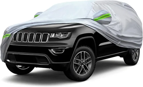 Vista 16 de La funda completa para automóvil de 6 capas es impermeable para todo tipo de clima, universal en todas las estaciones, prevención de nieve