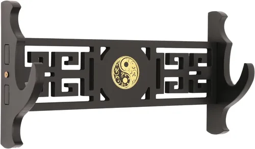 Vista 8 de Soporte para espada Katana - Soporte de pared acolchado de terciopelo Kirin de 1 nivel, soporte de Katana Samurái, soporte de exhibición de espada