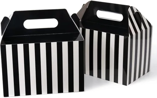 Vista 13 de Happyhiram Paquete de 10 Cajas Grandes a Dos Aguas, Color Marrón - Contenedores de Papel Kraft Resistentes de 9x6x6 Pulgadas para Regalos, Almuerzos