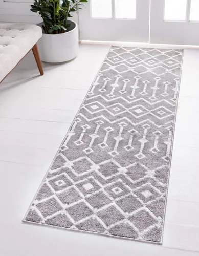 Vista 43 de Unique Loom Enrejado Marroquí Colección Trellis Geométrica Transicional Beige/Marfil Alfombra Área (10 pies 8 pulgadas x 16 pies 5 pulgadas)