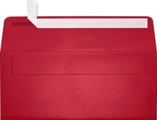 Vista 11 de LUXPaper Sobres comerciales #10 Despegar y prensar 4 1/8 pulgadas x 9 1/2 pulgadas aguamarina metálica Texto de 80 libras 50