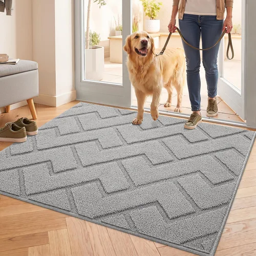 Vista 87 de hicorfe Tapete para puerta delantera para entrada exterior, 20 x 31.5 pulgadas, absorbente, resistente a la suciedad, tapetes de bienvenida