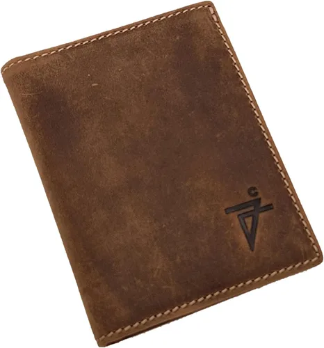Vista 9 de Cartera de piel con RFID plegable en L para hombre, tarjetero y triple textura de serpiente (J700LF, marrón rústico), Marrón Rústico J700, L-pliegue