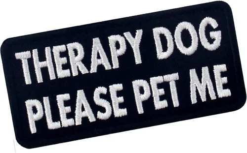 Vista 3 de TailWag Planet Therapy Dog Please Pet Me Service Dog Morale Parche táctico bordado chaleco/arneses con insignia de gancho y bucle