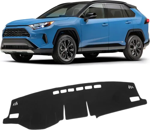 Vista 16 de KUST Funda negra para salpicadero compatible con Tesla Modelo Y Modelo 3 2017-2023, accesorios para el modelo Y Modelo 3, tapete antideslizante