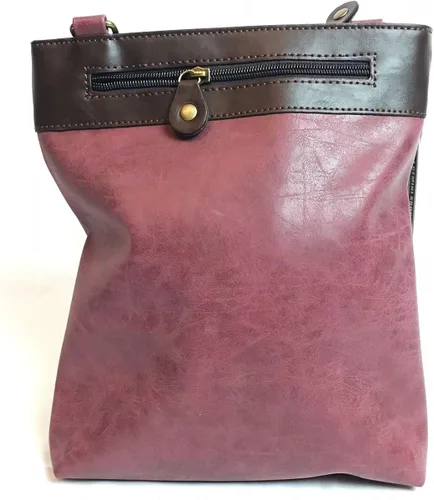 Vista 7 de Chala GEMINI Bolso bandolera de lona para regalo, color burdeos, tortuga, Borgoña