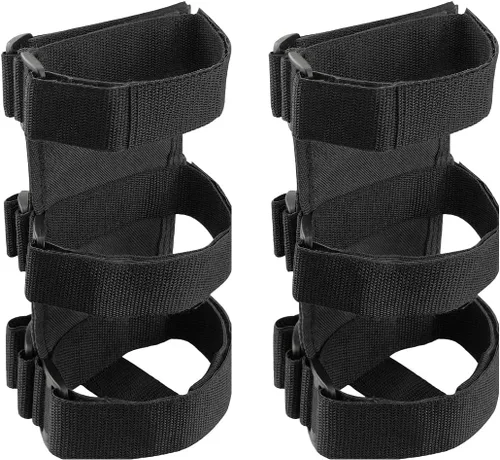 Vista 7 de Soporte para extintor de barra enrollable Ohleats, correa ajustable para extintor de incendios con patrón de bandera americana, accesorios